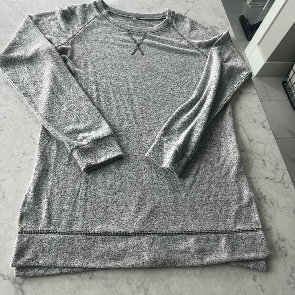 Aokosor light Gray Long Sleeve Sweater tunic